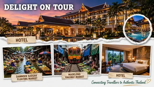 Damnoen Saduak floating market join tour near Bangkok